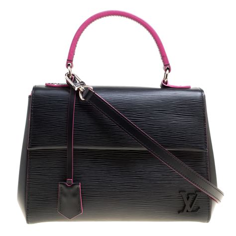 louis vuitton black top handle bag|Louis Vuitton cluny bb bag.